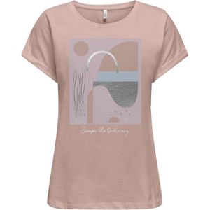 Only T-shirt Onl30 Feluca Tee Cs Jrs 15367627 Misty Rose/ordinary Dames Maat - S
