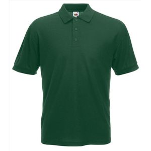 Fruit Of The Loom Heren Poloshirt Bottle Green Pique Regular Fit - 3XL
