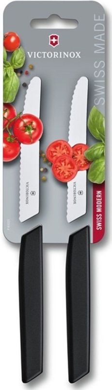 Victorinox Swiss Modern tomaat en worstmes - 2-delig - Zwart