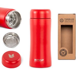 Retulp Tumbler - Thermosbeker - Thermosfles - Hot Red - 300 ml - Koffiebeker - RVS