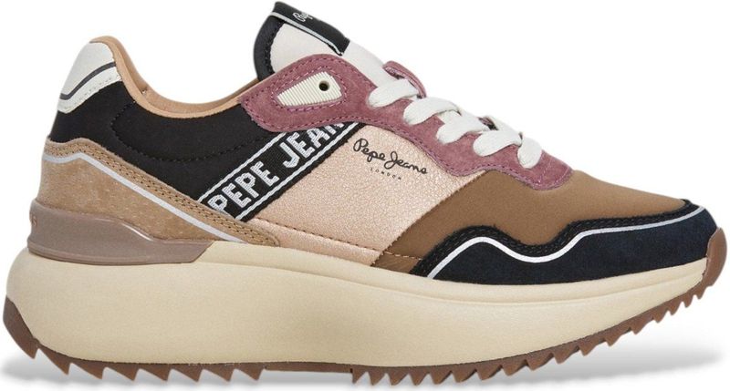 Pepe Jeans - Kimi Road - Leren Sneakers - Bruin