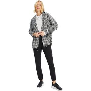 Trendyol Zwart Geweven Overhemd Met Pied-De-Poule-Motief En Vuile Afwerking Twoaw20Go0159