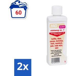 HG - Textiel - Vlekweg 1 - Vlekkenverwijderaar - 34 g - Voordeelverpakking - 2 stuks