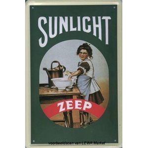 Blikken reclamebord – Sunlight zeep – Groen