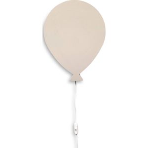 Houten wandlamp kinderkamer | Ballon - beige | toddie.nl