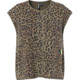 Pieces Gilet Pckatty Teddy Vest Bc 17162344 Tannin/leopard Dames Maat - M