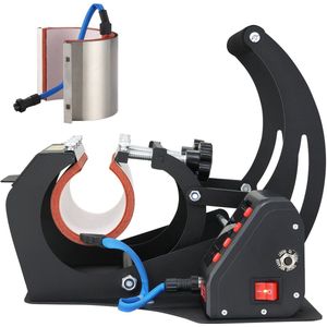 Mok Hittepers, 11oz/20oz Dubbele Platen, Lcd-Mokpers met Verwijderbare Sublimatiematten, Diy Koffie- en Mokpers, Zwart