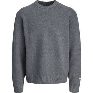 Jack & Jones - JORNORREBRO KNIT CREW NECK - Gebreide Trui - Donkergrijs Melange