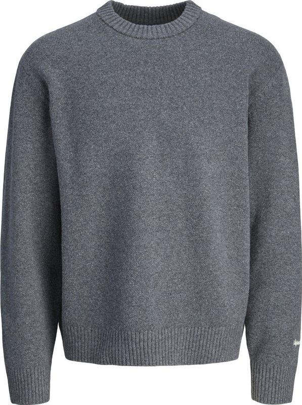 Jack & Jones - JORNORREBRO KNIT CREW NECK - Gebreide Trui - Donkergrijs Melange