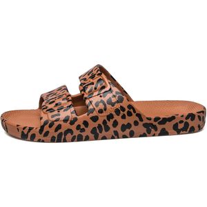 FREEDOM MOSES SLIPPERS TOFFEE LEOPARD Meisje slippers / flipflops / badslipper - original - 35/36 - (0658392226159)