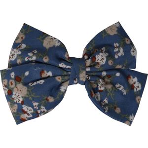 Jessidress® Haarclip Dames Haar Clip met Bloemenprint Haar Clips Haarstrikje - Blauw