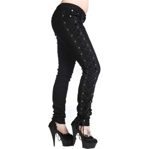 Banned - CORSET STYLE Skinny fit broek - M - Zwart