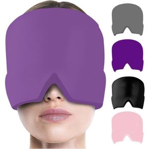 Migraine Muts - Migraine Masker - Hoofdpijn Masker - Coldpack - Paars - Migraine Cap - Hoofdpijn muts