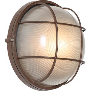 QAZQA hanneke - Industriele Wandlamp voor buiten - 1 lichts - D 10.6 cm - Roestbruin - Industrieel - Buitenverlichting