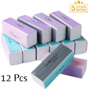 GUAPÀ® Polijstblok 12 pcs | Nagelvijlen | Blokvijl | Nagelverzorging | Nagelbuffer Blokvijl | 12 Blokvijlen Polijstnagelvijlen