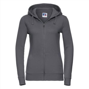 Russel - Authentic Hoodie met Rits Dames - Donkergrijs - S