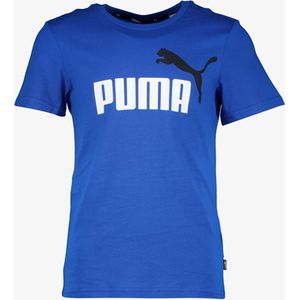 Puma ESS+ Col 2 Logo kinder T-shirt blauw - Maat 140