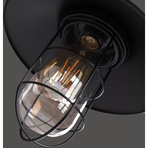 QUVIO Hanglamp industrieel / Plafondlamp / Sfeerlamp / Leeslamp / Eettafellamp / Verlichting / Slaapkamer lamp / Slaapkamer verlichting / Keukenverlichting / Keukenlamp - Glas met metaaldraad - Diameter 27 cm