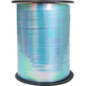 Sierlint / cadeaulint / verpakkingslint / krullint parelmoer blauw 10mm x 250 meter (per spoel)