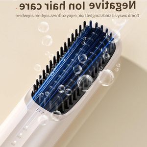 Hair Pro 2-in-1 Stijlborstel voor Draadloos Haar - Negatieve Ionen - 3 Temperaturen - Keramische Stijlborstel voor Dames - Roze