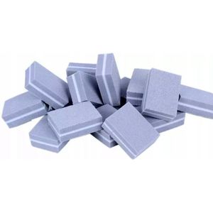Mini Polerblok Nagelvijl 100/180 Grijs - 100 Stuks