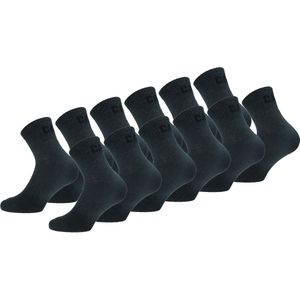 Caterpillar 12 Paar Quarter Werksokken Heren - Versterkt op Hiel en Teen - Katoen Grijs 39-42