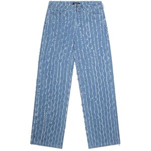 Refined Department Jeans Ladies Woven Structured Denim Cherry R2404170540 204 Blue Denim Dames Maat - M