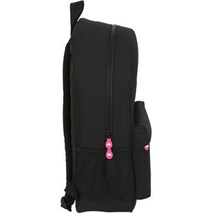 Schoolrugzak Kappa Black and pink Zwart (30 x 46 x 14 cm)