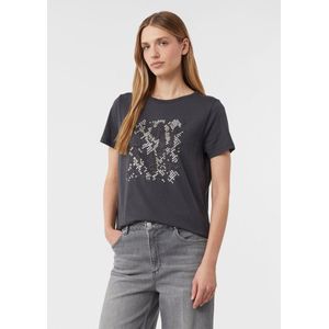 comma - T-Shirt - Jersey - Met Opvallende Folieprint