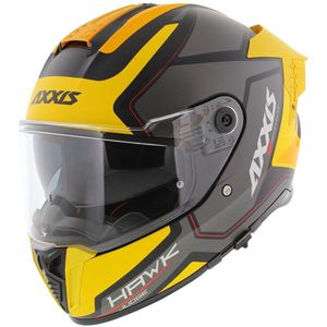 Axxis Hawk SV Evo Integraal helm Judge B13 mat geel zwart titanium XS