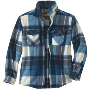 ATLAS FOR MEN - Geruite jas van sherpa - Heren - Verkrijgbaar in grote maten - L