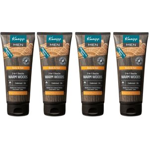 Kneipp - Douchegel - Men - Warm Woods - 2-in-1 - 200 ml - Voordeelverpakking - 4 stuks