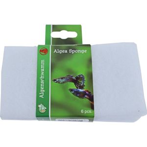 Boon aquarium algenspons 6 stuks 15x8 cm wit wit