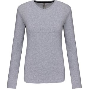 Kariban Dames T-shirt ronde hals lange mouwen K383 - Oxford Grey - XL