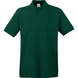 Grote maat donkergroen polo shirt premium van katoen voor heren 3XL - Polo t-shirts voor heren 3XL (EU 58)