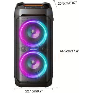 Draadloze Party Speaker – Bluetooth Speaker – Feest Speaker – Outdoor Speaker – Karaoke Speaker – 100W Krachtig Geluid – RGB Verlichting & Ingebouwde Microfoon