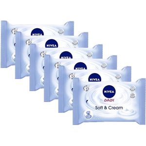 Nivea Baby Soft & Cream - billendoekjes - 6 x 63 doekjes