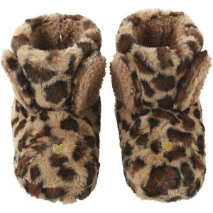 Hoge Sloffen - Beige - Imitatiebont - Dierenprint - Kinderen