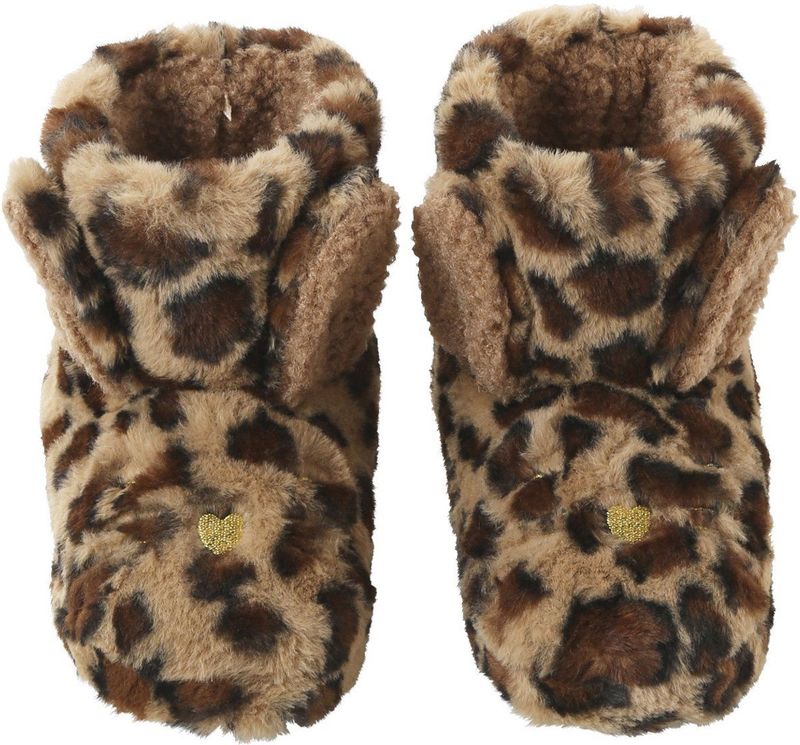 Hoge Sloffen - Beige - Imitatiebont - Dierenprint - Kinderen