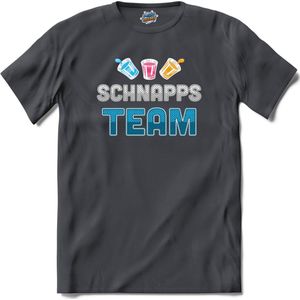 Schnapps Team | Grappige apres ski dank kleding | Wintersport shirt - T-Shirt - Unisex - Mouse Grey - Maat XXL