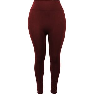 Dames Thermo Legging - High Waist - Bordeaux - Maat M/L