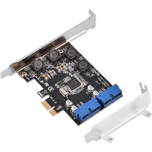 Mini PCI-E PCI-Express USB 3.0 Expansion Card for Internal 2-Port 19-Pin Header Faster 5 Gbit/s PCI-Express Low Profile USB 3.0 Card Adapter for WinXP / 7/8 / 8.1/10