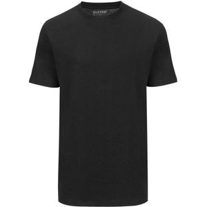 Slater 2520 - BASIC 2-pack T-shirt ronde hals korte mouw zwart XXL 100% katoen