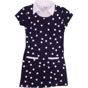 LoFff-Girls Dress Madrid- Blue dots