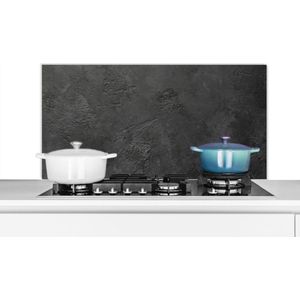 Spatscherm keuken - Beton print - Industrieel - Grijs - Spatwand - Kookplaat achterwand - 100x50 cm - Aluminium
