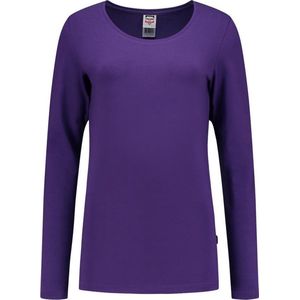 Tricorp T-shirt Lange Mouw Dames 101010 Paars - Maat S