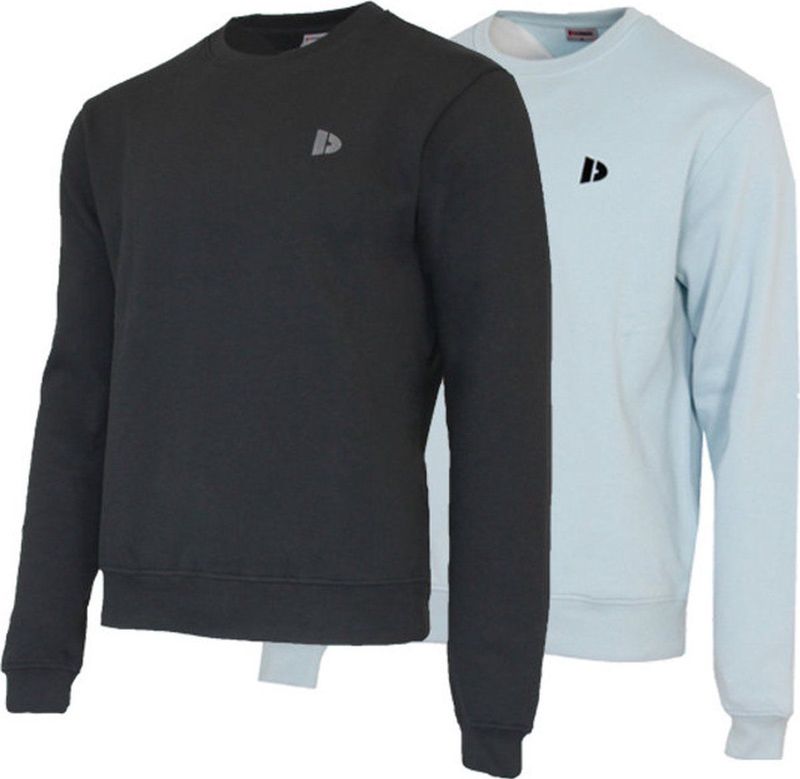 Donnay - Dean - Fleece Sweater - Zwart - 2-Pack