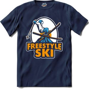 Freestyle Ski | Skiën - Bier - Winter sport - T-Shirt - Unisex - Navy Blue - Maat 4XL