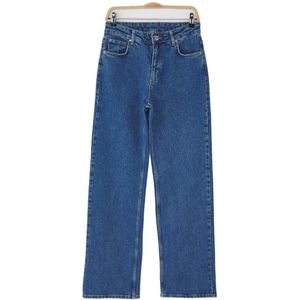 Trendyol Blauwe Hoge Taille Comfort Nieuwe Rechte Jeans Twoaw26Je00148