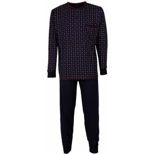 Paul Hopkins Heren Pyjama - Katoen - Met Boorden - Blauw - Maat S